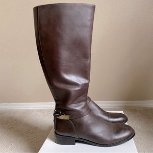 Antonio Melani Women's Brown Leather Equestrian Riding Boots Size 8.5. Like new